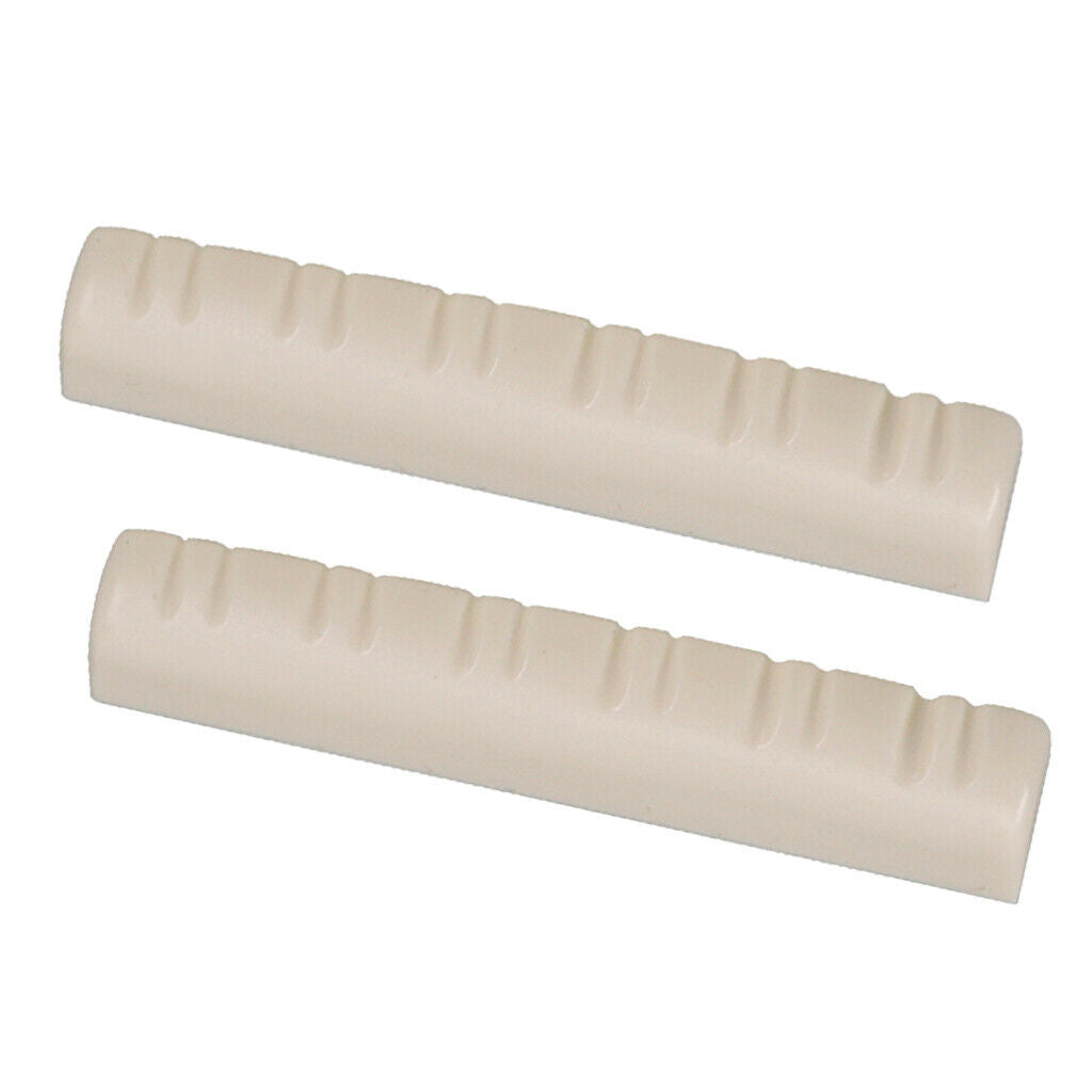 2X 2 Pieces Slotted Nuts For 12 String Acoustic Guitar Bass Replacements