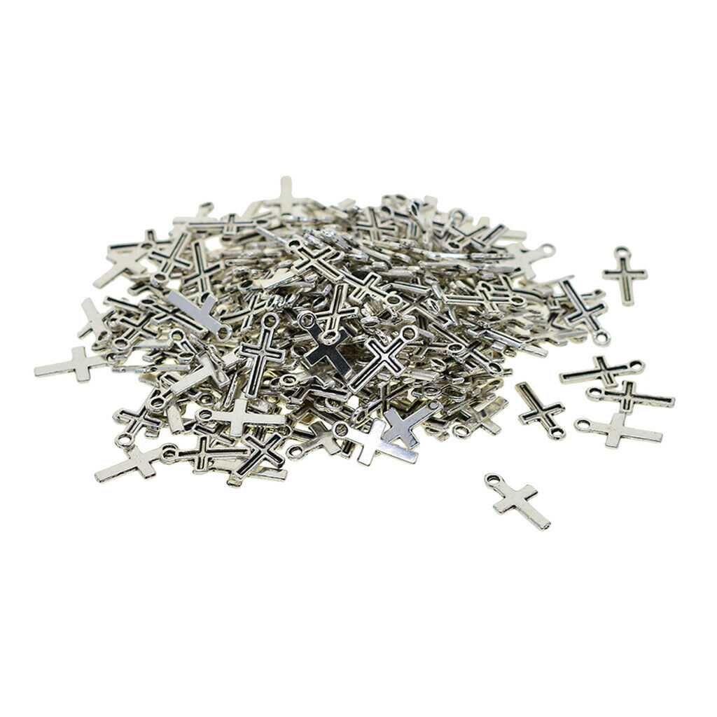 200 Pieces Cross Shape Pendants Chain Pendants Charms Pendants for Diy Jewelry