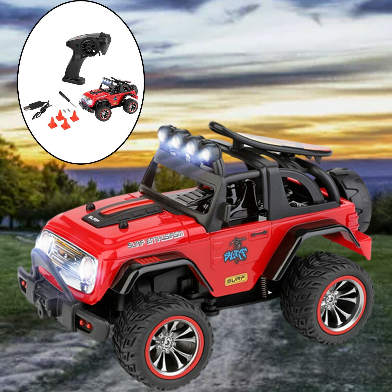 1:32 4WD Remote Control Truck High Speed Racing Vehicle 25km/h Off-Road Car