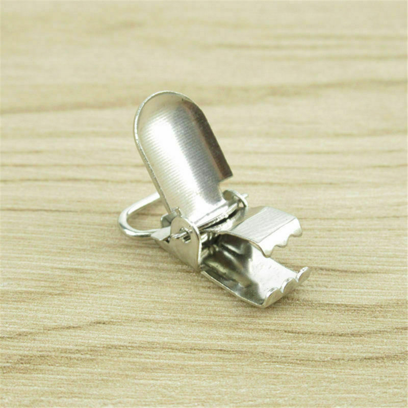5Pcs Insert Pacifier Metal Holder Suspender Clips Mitten For DIY Craft 10mm