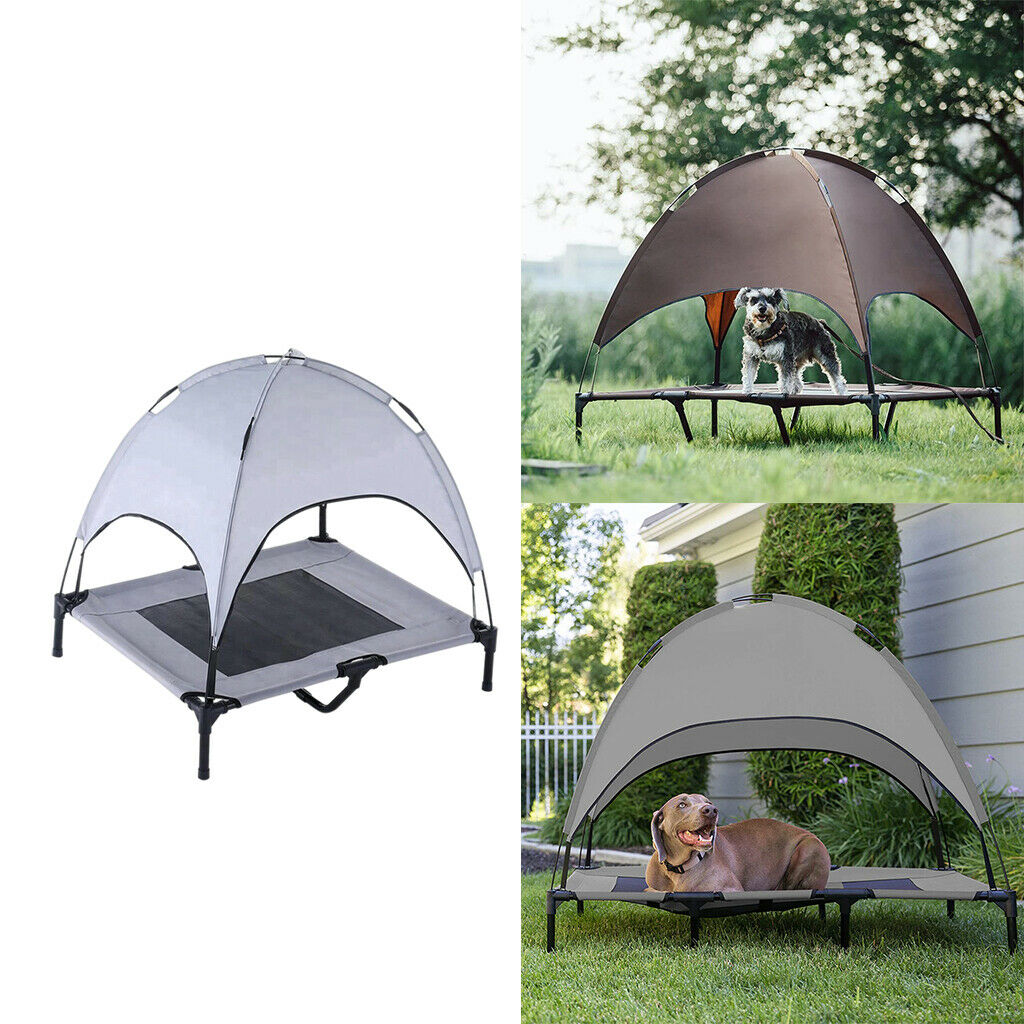 Elevated Pet Bed with Canopy Lightweight Dog Cat Camp Tent Outdoor Beach