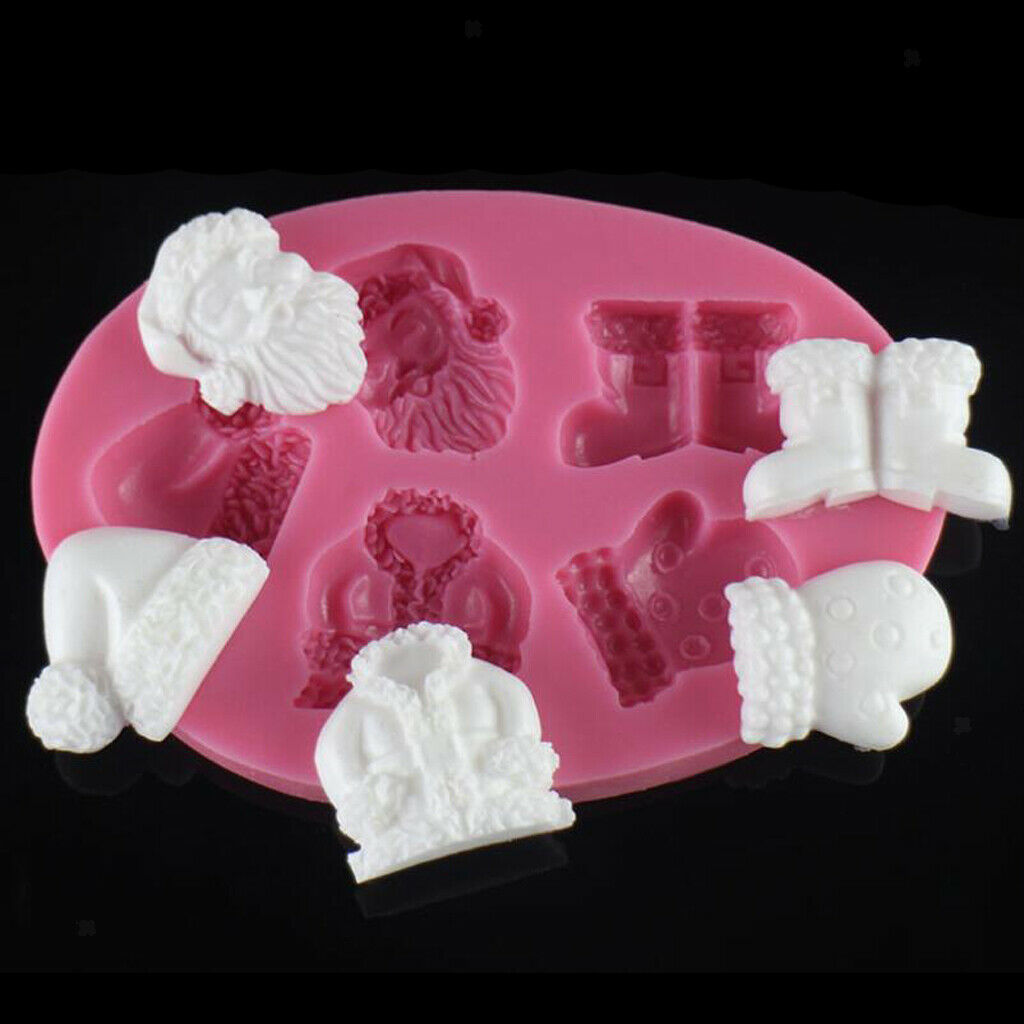 Santa Suit Silicone Mold Fondant Cake Decor Chocolate Mould for Christmas