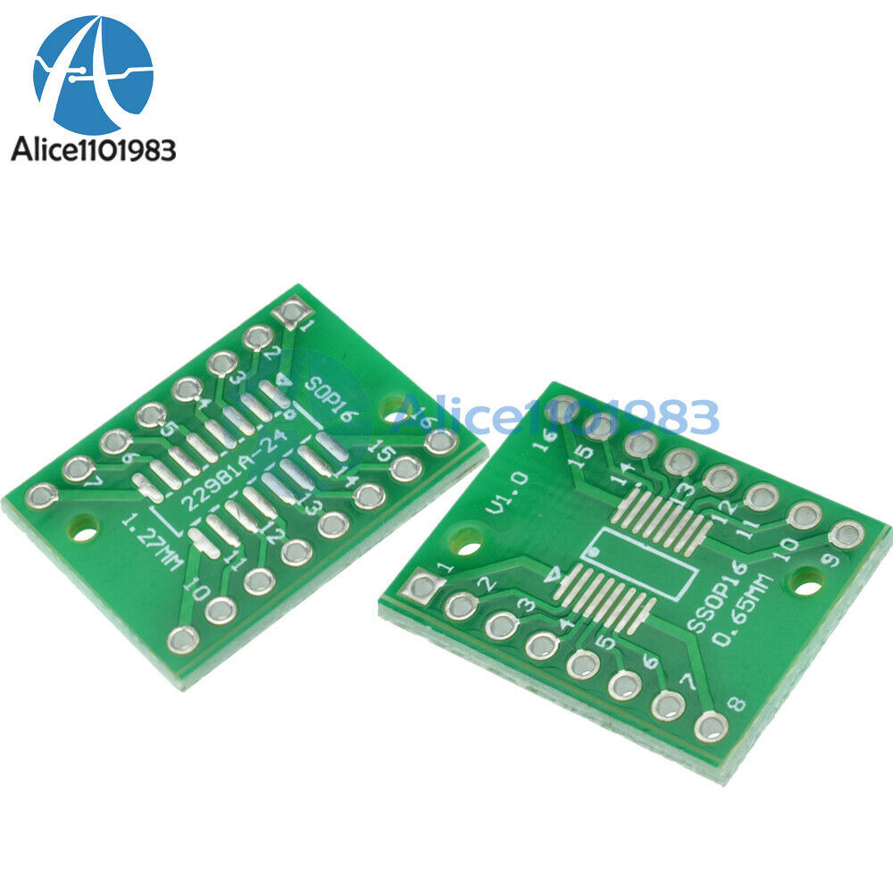 10PCS SOP16 SSOP16 TSSOP16 To DIP16 0.65/1.27mm IC PCB Board Adapter