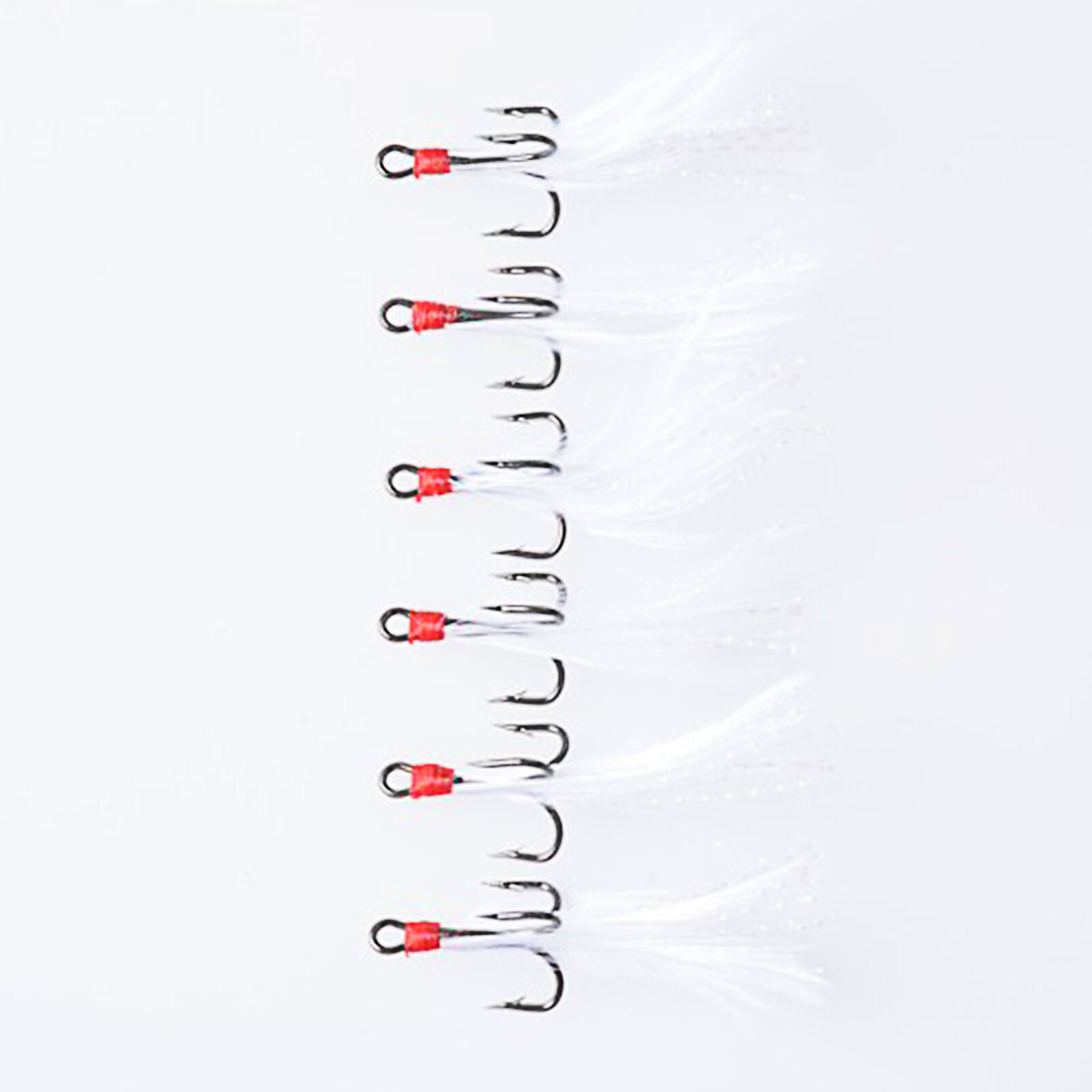 Lot 10pc #10 Fishing Hooks & feather for Fishing lure Crankbait Minnow Popper
