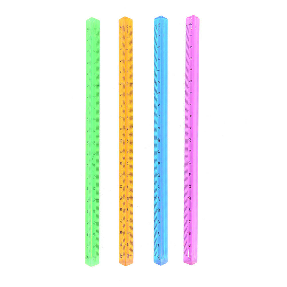 Creative Three Edged Ruler Triangular ScaleClear CrystalMeasuring Ruler To.l8