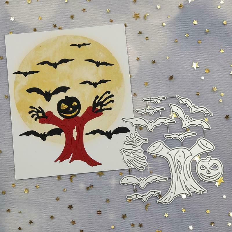 Halloween Ghost Bat Metal Cutting Dies Stencil DIY Scrapbooking Album Paper Card