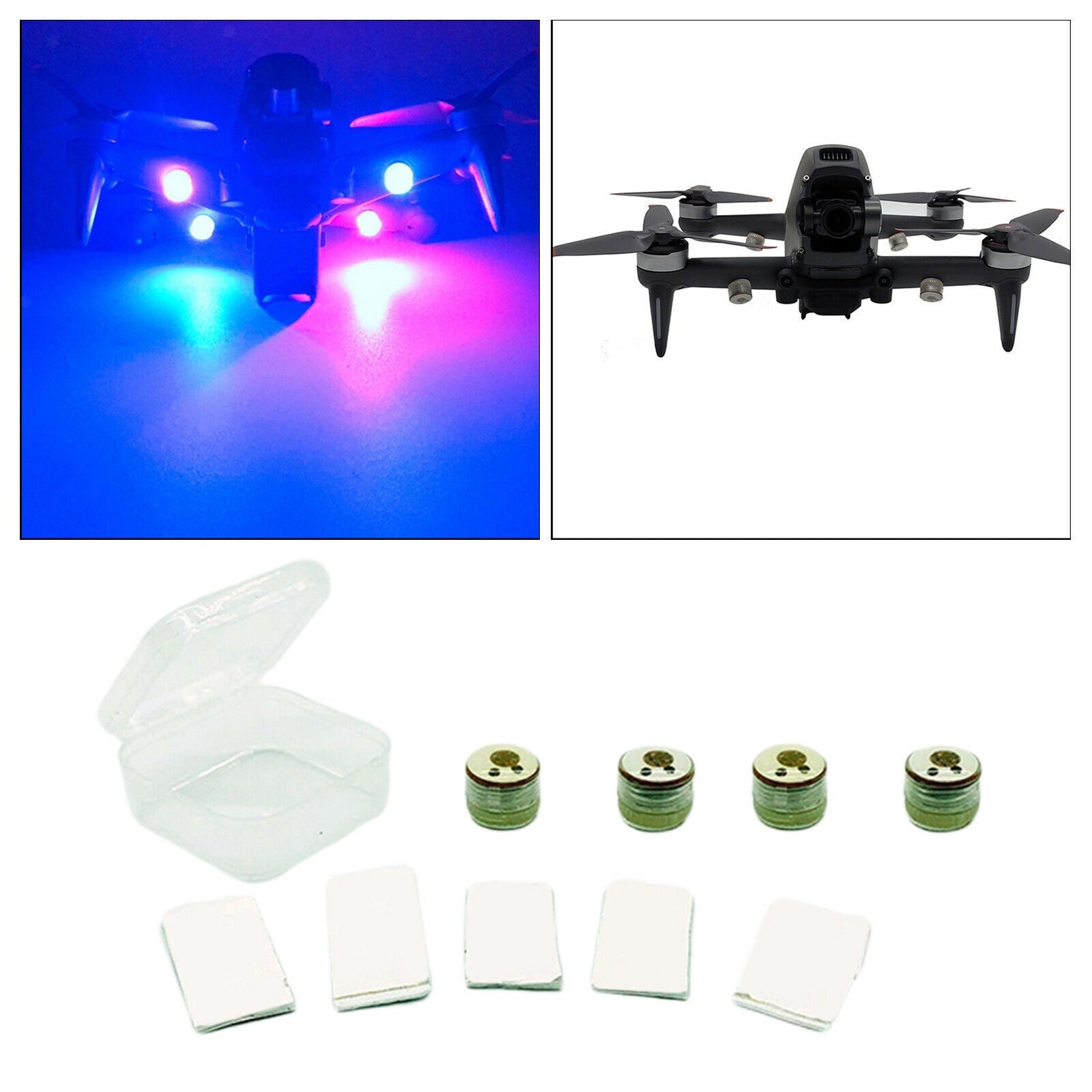 4pcs Drone Lamps LED Night Flight LED Signal Night Lights for DJI FPV Drones