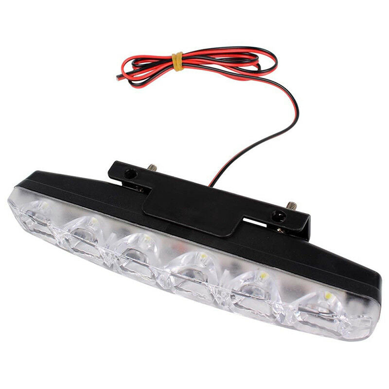 2PCS 12V 6 LED Daytime Running Light DRL Car Fog Day Driving Lamp Lights Kit Kt