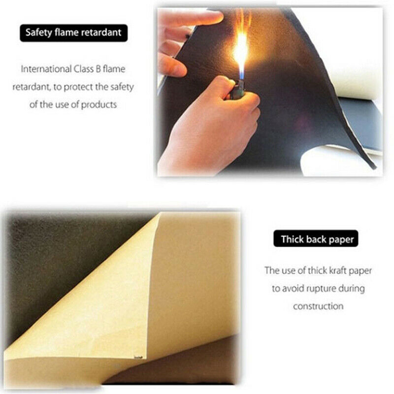 1Pc 30*50cm Auto Adhesive Cotton Insulation Foam Car Sound Proofing Deade.l8
