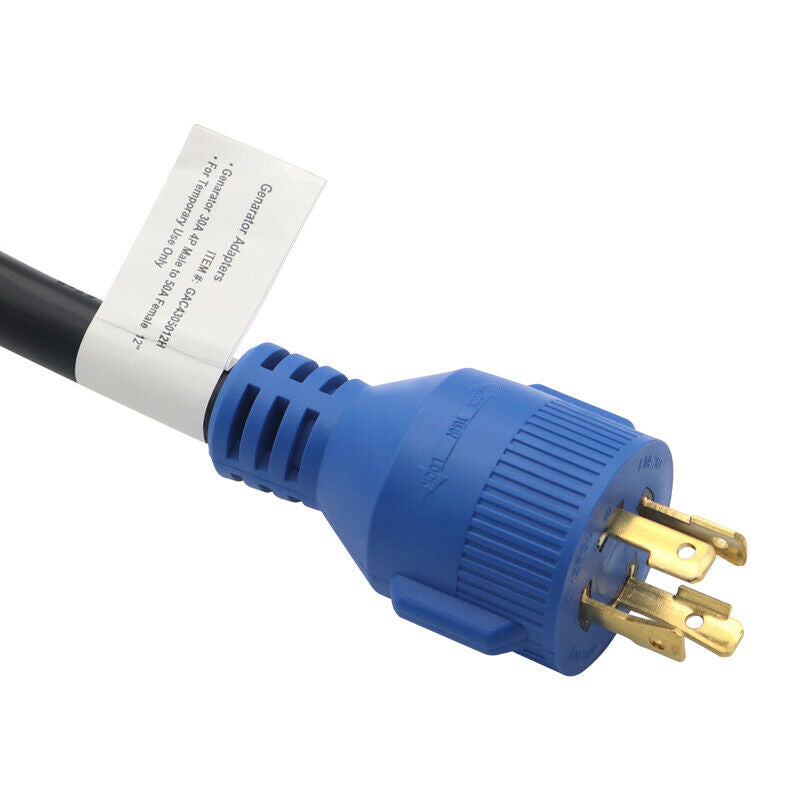 30A To 50A 125/250W RV Camper Trailer Charging Cable Cord Adapter Wire 10/3 AWG