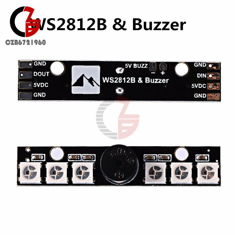 WS2812B LED Active Buzzer 5V 6x RGB Chips LED Indicator for NAZE32 Matek Arduino