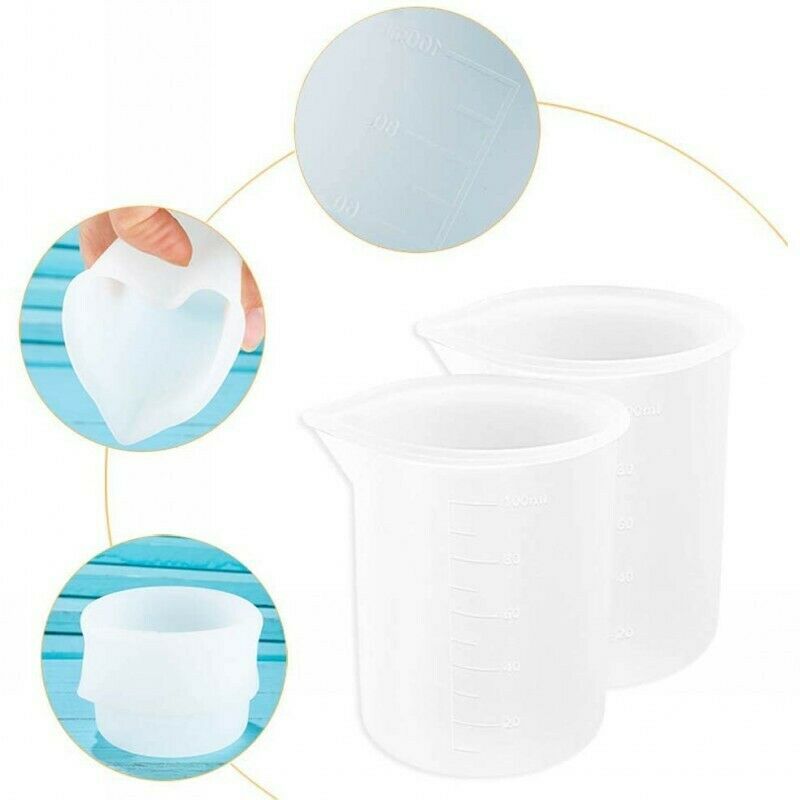 100ml Silica gel mould measuring cup Hars Lijm Gereedschap Graduated glassBDAU