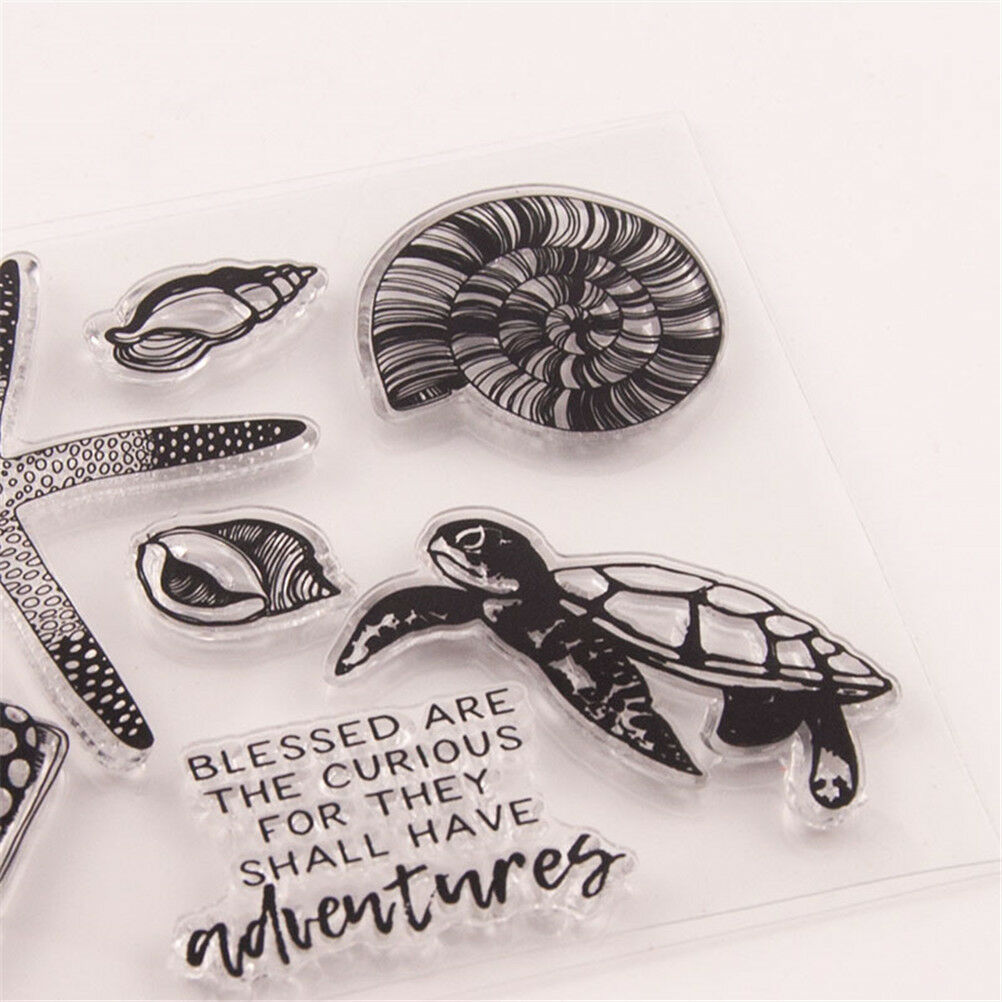 Sea Animal Rubber Clear Stamp Cling Seal Scrapbooking Diary Card Decor Cra.l8