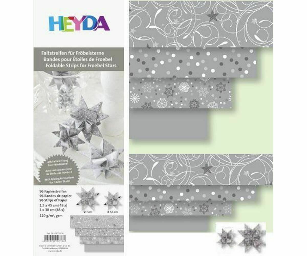 96 Pcs Stripe 120g 1x30 And 1 Cut Paper Craft Origami Art Japanese,5x45 Silve...