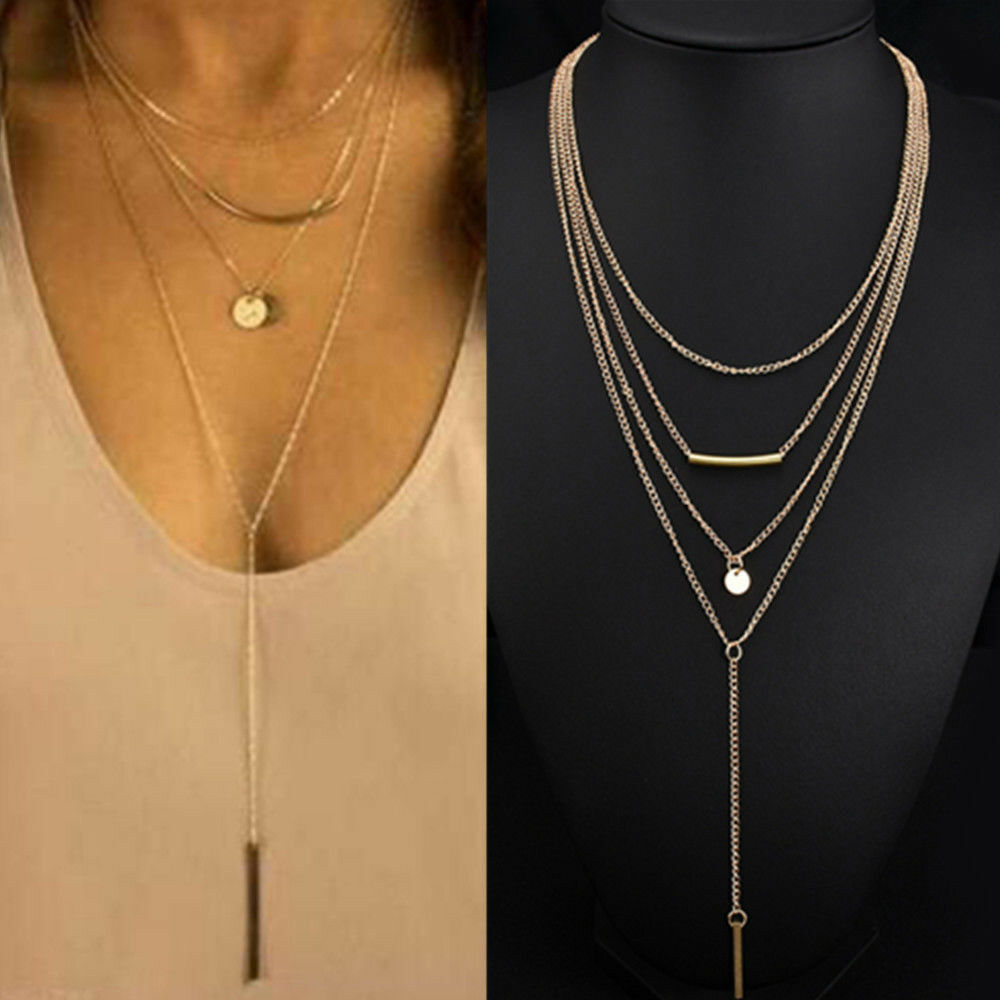 Fashion New Charm Choker Chunky Statement Bib Pendant Chain Necklace Jewelry