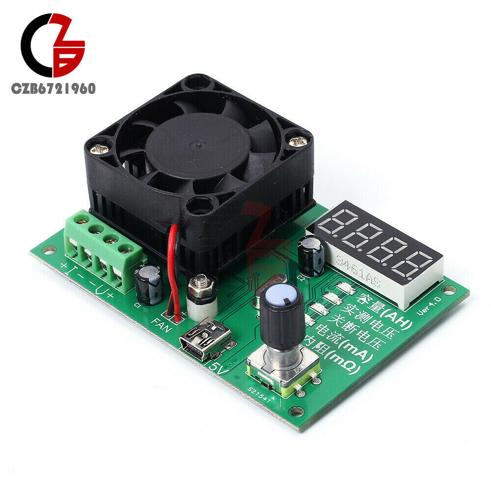 16W Electric Load Max 500AH LED Display TEC-06 Battery Capacity Tester w/ Fan