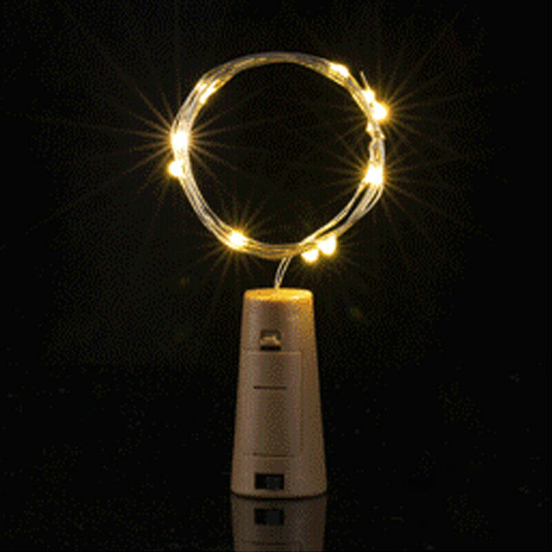 12 PCS LED Wine Bottle Cork Copper Wire Fairy String Lights Party Wedding Decor