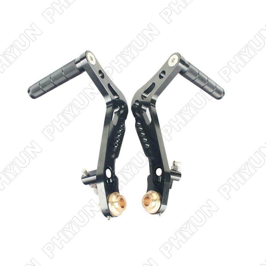 Universal Go Kart Foot Pedals Pegs Brake Accelerator Black Adjustable Aluminum