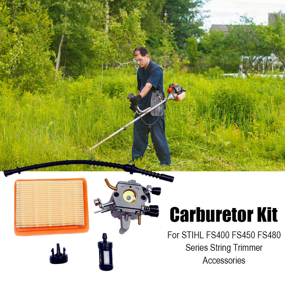 FS450 Carburetor Air Filter Set Replacement Suitable for STIHL FS400 FS450 LIN