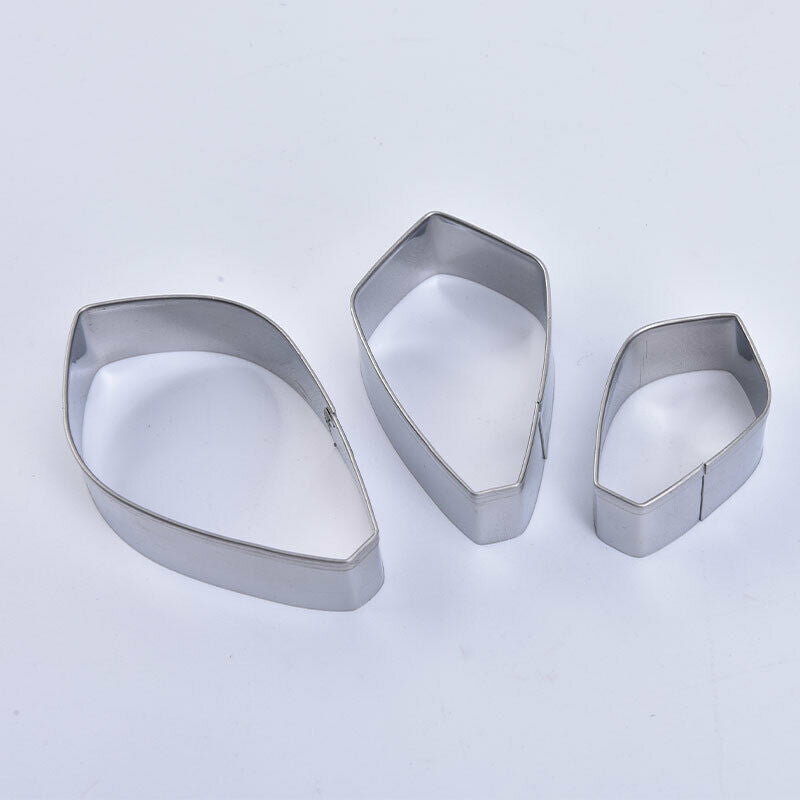 3pcs Gardenia Petal Shape Mold Mousse Ring Mold Stainless Steel Cake Cutt.l8