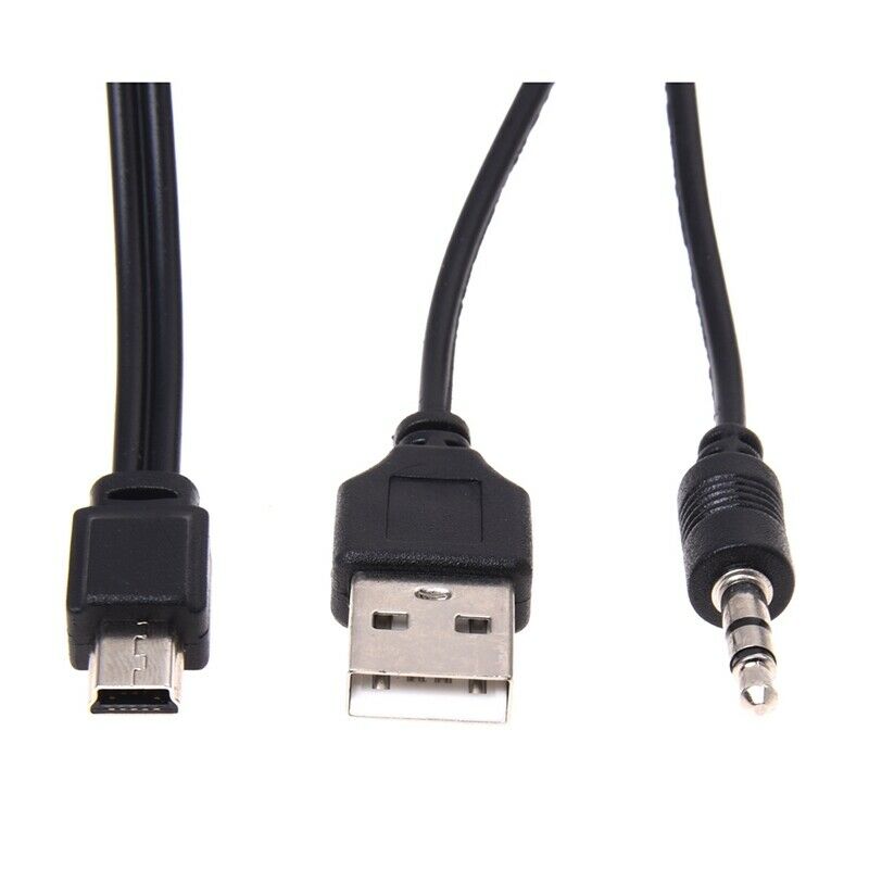 3.5mm Aux USB2.0 Male Mini 5 Pin USB Portable Speaker Audio Cable B5Y5Y5