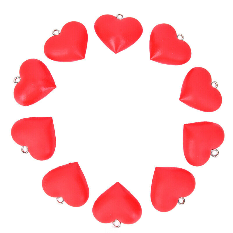 10pcs/lot Heart Charms Pendant DIY Earrings Bracelet Findings Jewelry MakingJ DD