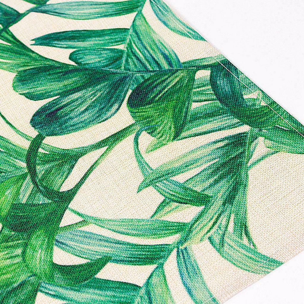 Green Leaf Plants Printing Placemats Table Mats Dining Pad Tableware Mat #6