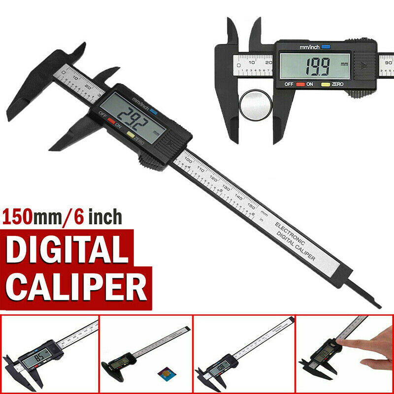 0-150mm Stainless Steel Digit Vernier Caliper Micrometer Electronic Ruler Meter