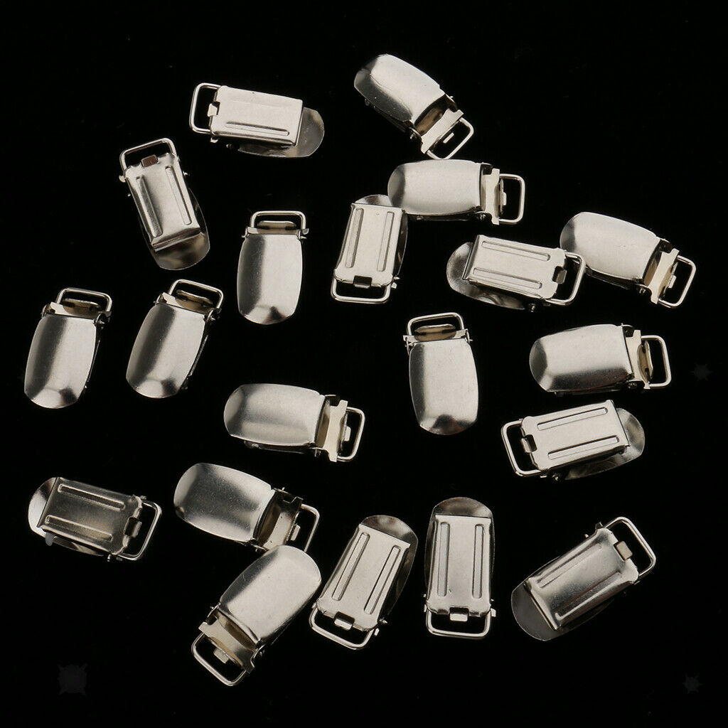 15mm Metal Pacifier Clip for 20pcs Metal Garter Belt