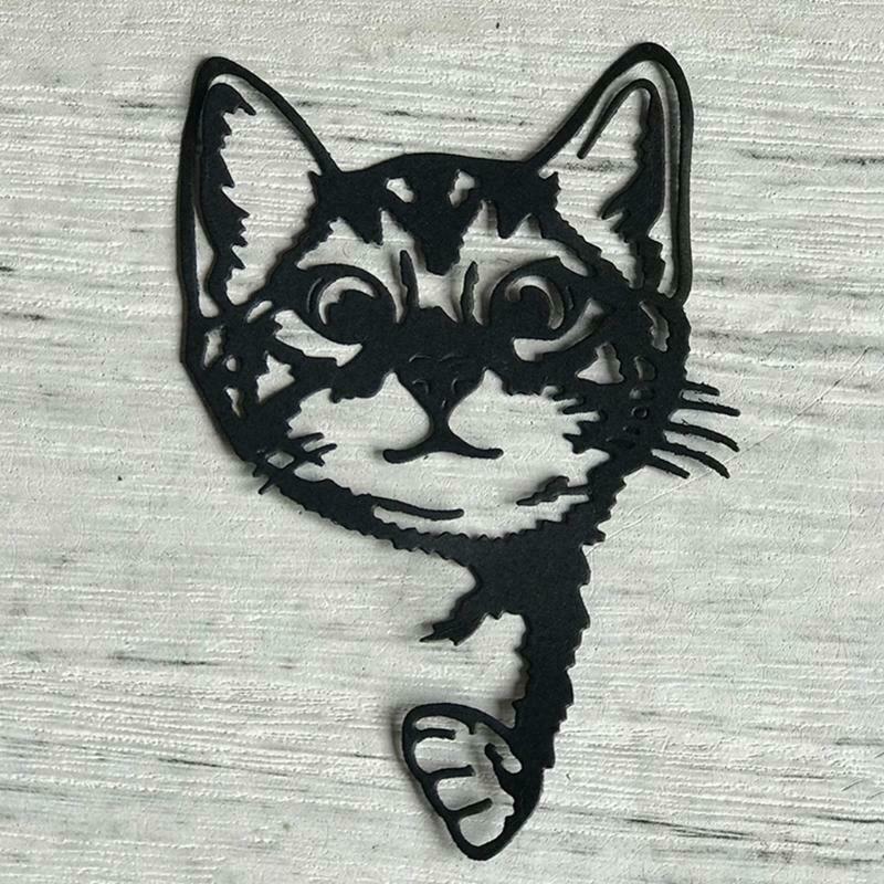 Cat Metal Cutting Dies Stencil Scrapbooking DIY Album Stamp Paper Card Mold