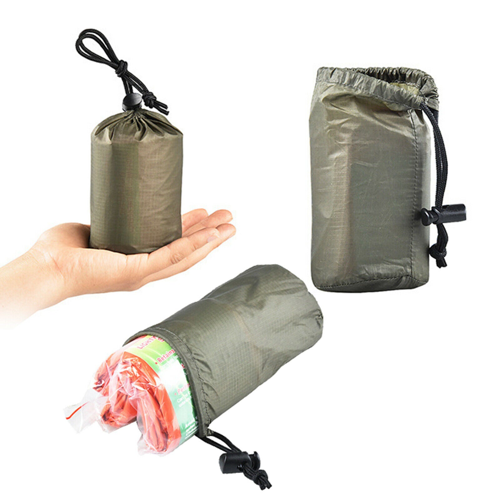 Emergency Sleeping Bag Lightweight Bivy Sack Thermal Survival Blanket for