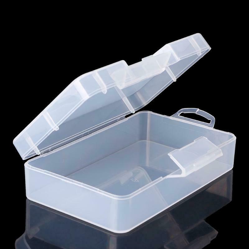 Rectangular Plastic Clear Storage Box Jewelry Parts Container Case Organizer