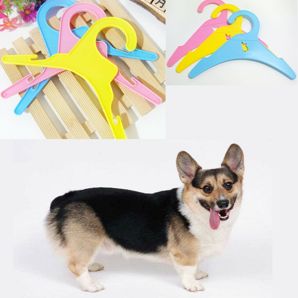 10x Plastic Pet Clothes Hangers for Dog Puppy Cat Clothing Garment 19cm