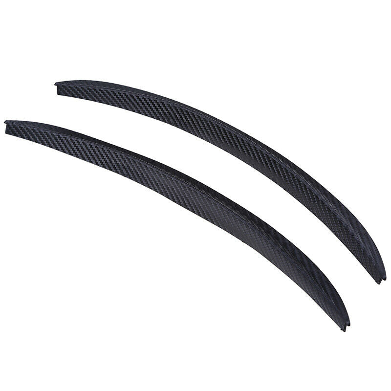 2X Carbon Fiber Car Wheel Eyebrow Arch Trim Lips Strip Fender Flare Protector