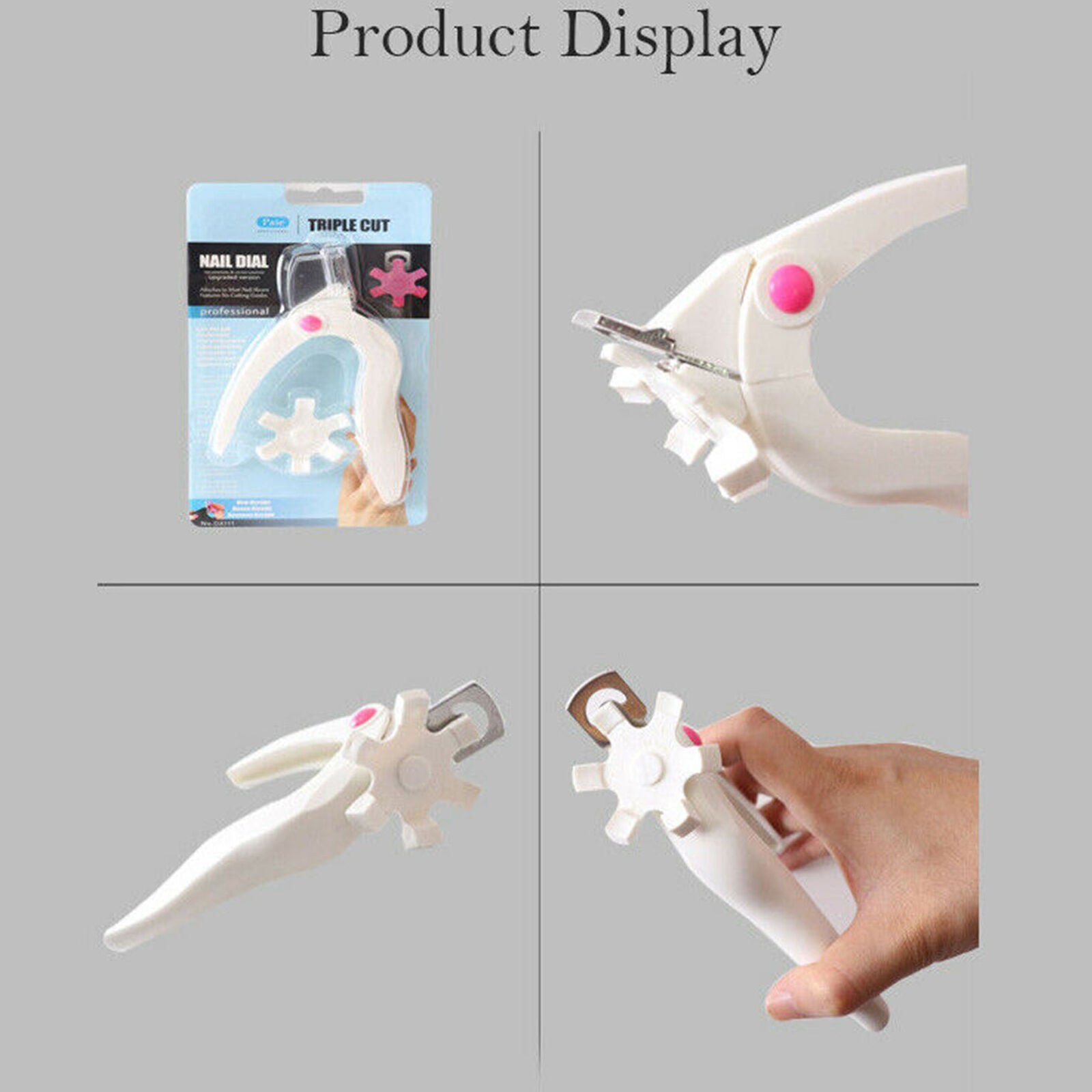 White False Tips Edge Nail Cutter Stainless Steel Nail Art Clipper Manicuring