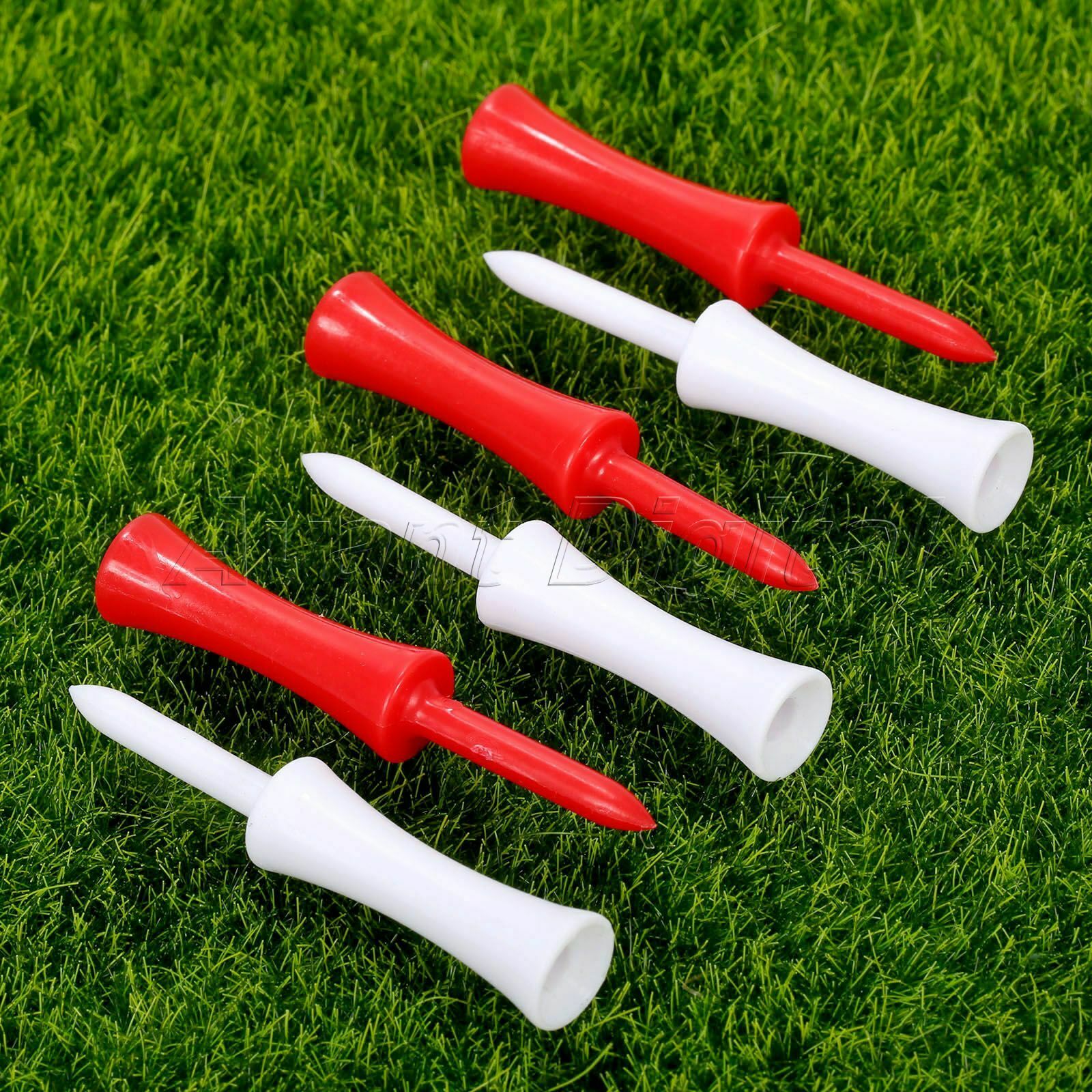 100pcs 68mm Random Color Golf Plastic Graduated Castle Tee Height Control Tee