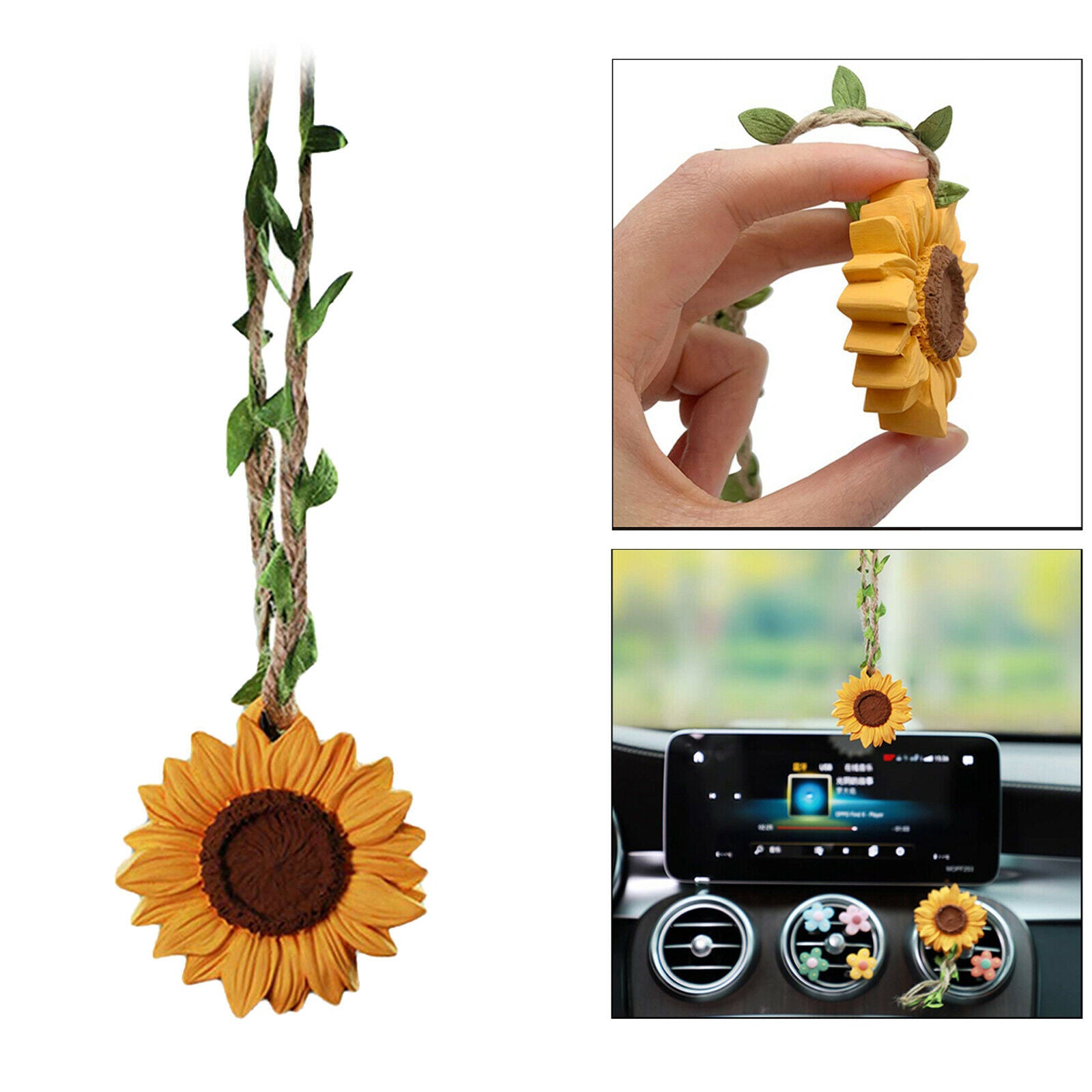 Car Rearview Mirror Charms Pendant Hanging Ornament Perfume Air Freshener