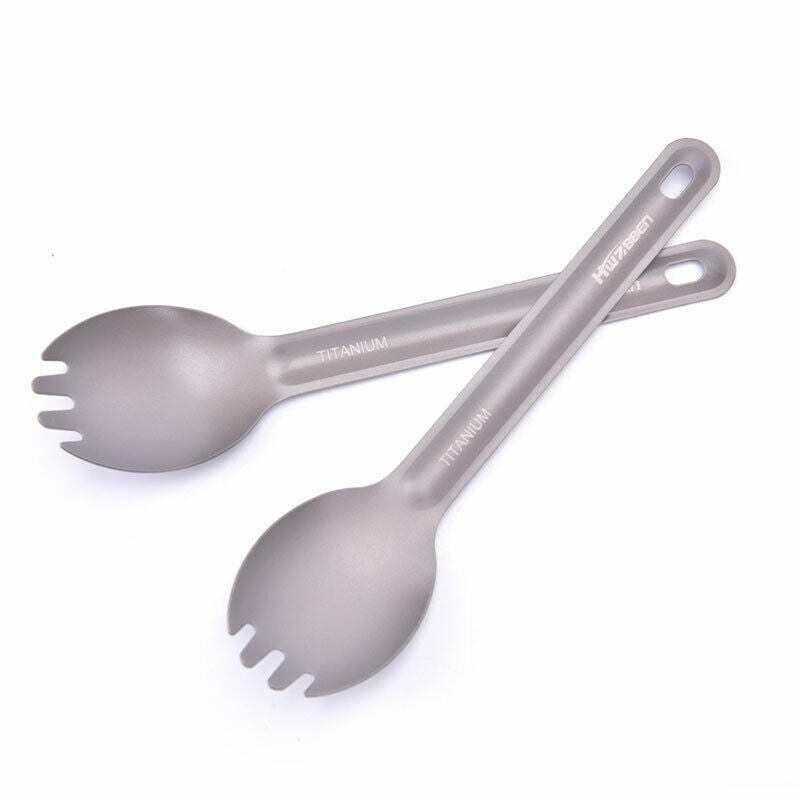 Lightweight Titanium Spoon Outdoor Camping Spork Camping Tablewa.l8