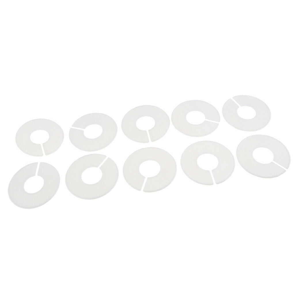 20Pcs Clothing Rack Size Dividers Wardrobe Round Hangers Dividers White