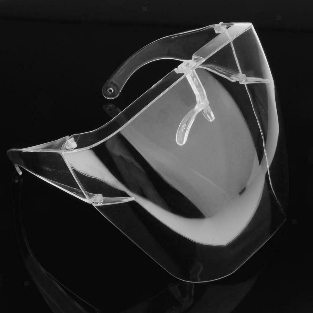 4Pcs Clear Safety Face Shield Goggles Transparent Face Cover Splash-proof