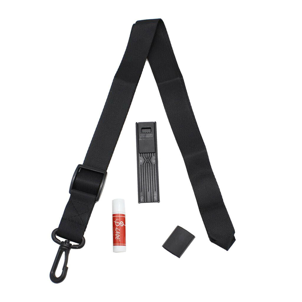 4 in 1 Flute Sax Accessory Set Cork Grease Neck Strap Thumb Pads