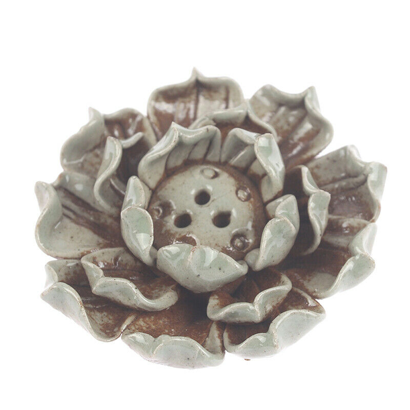 Lotus Incense Burner Holder Ceramic Handicraft Home Incense Burner Hol VPDFAU