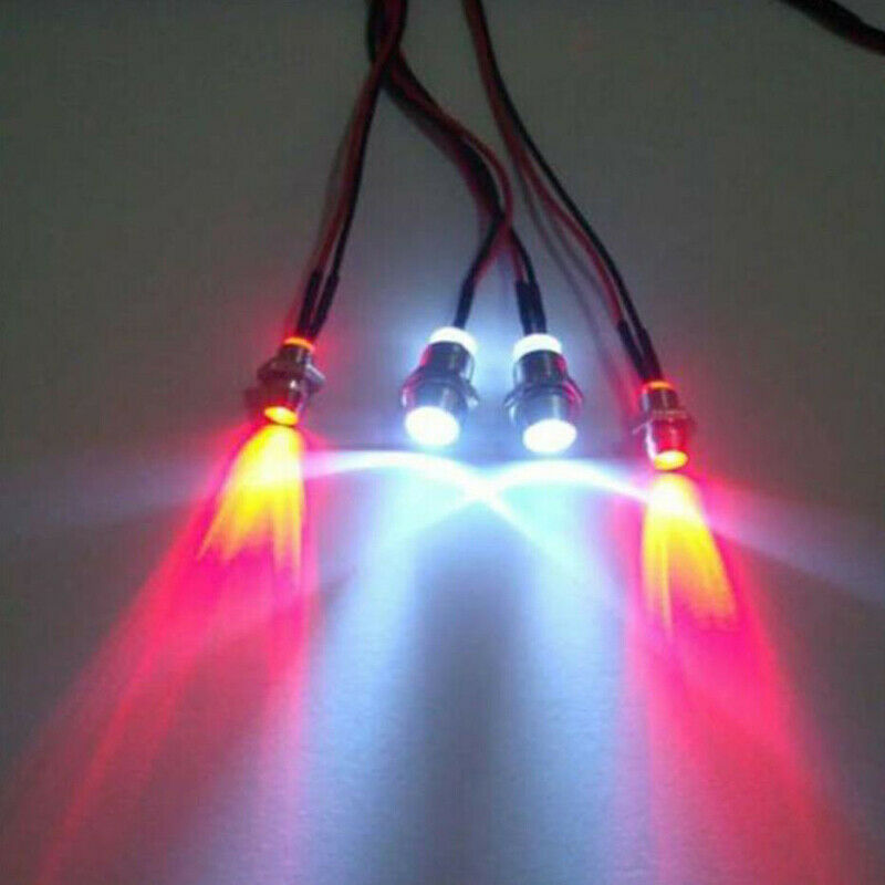 1Pc RC On-Road Car LED Night 5mm White And 3mm Red Headlamps 4 LED Lig.l8