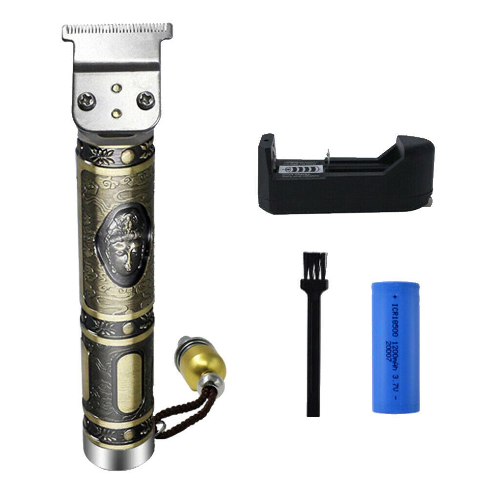 Electric Trimmer Boys Men's Clipper & Sponge Brush T Outliner Rechargeable