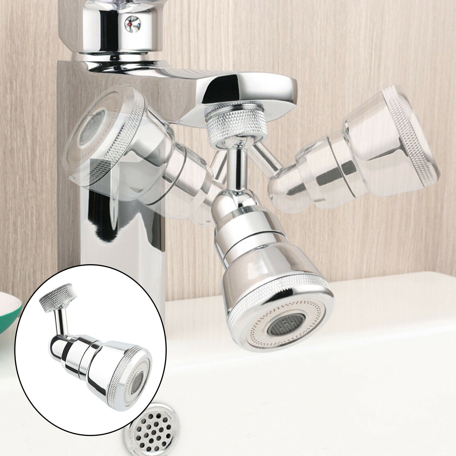 720Â° Rotating Splash-proof Faucet Extender 2 Modes Splash Filter Faucet