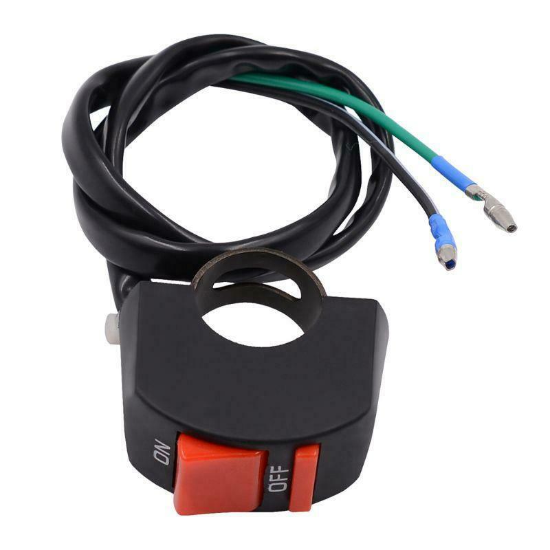 DC 12V Motorcycle 7/8" Handlebar Accident Hazard Light Switch ON/OFF Button New