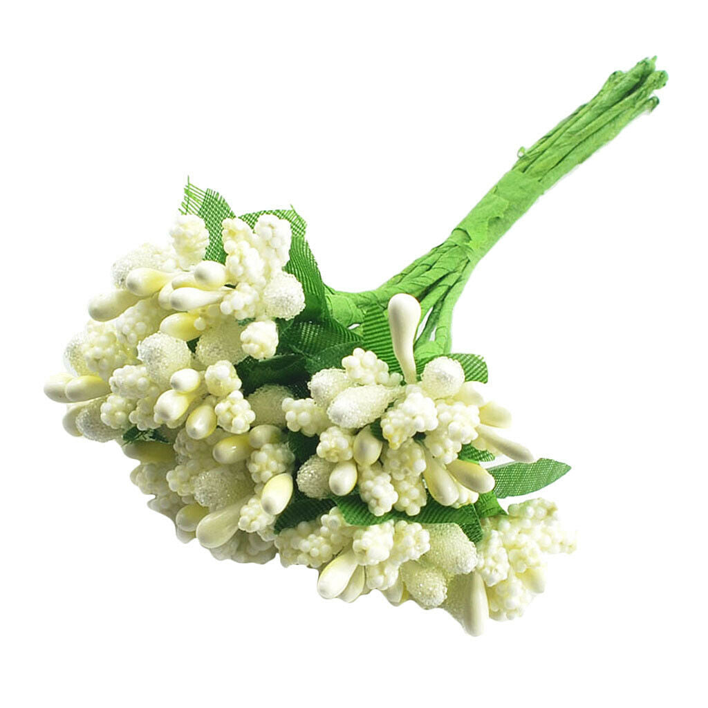 Two Bunch of 24pcs Artificial Flower Stamens Pistil for Cake Decors 2-3cm