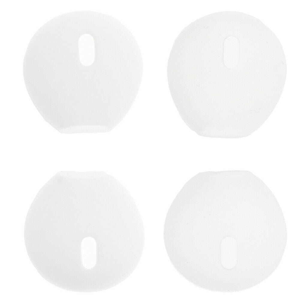 2 Pairs In Ear Soft Silicone Ear Gels Tips Holder Cover for