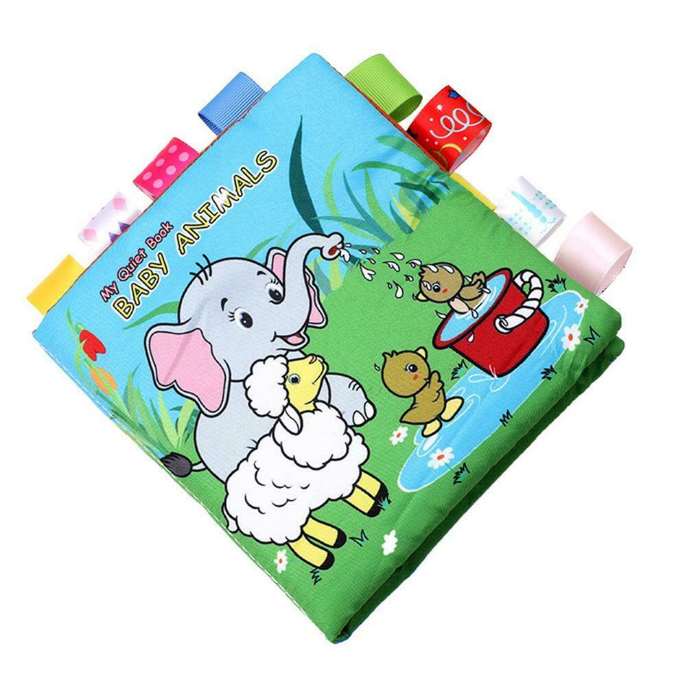 Cartoon Baby Cloth Book Colorful Early Learning Montessori Quiet Books @