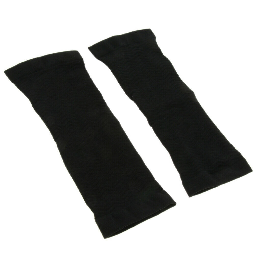 2 Pairs Upper Arm Shapewear Slimmer - Sports Shaper Sleeves Wraps - Black